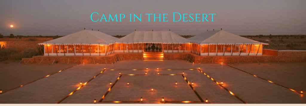 Camping in Rajasthan Desert