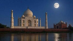 Taj Mahal Night View Full Moon Tour